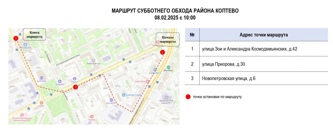 Субботний обход главы управы 08.02.2025